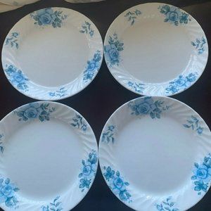 Blue Velvet Rose Complete Service for 4 by Corelle (Corning)